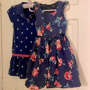 Lot of two size 5 dresses navy blue Carter’s Lilt